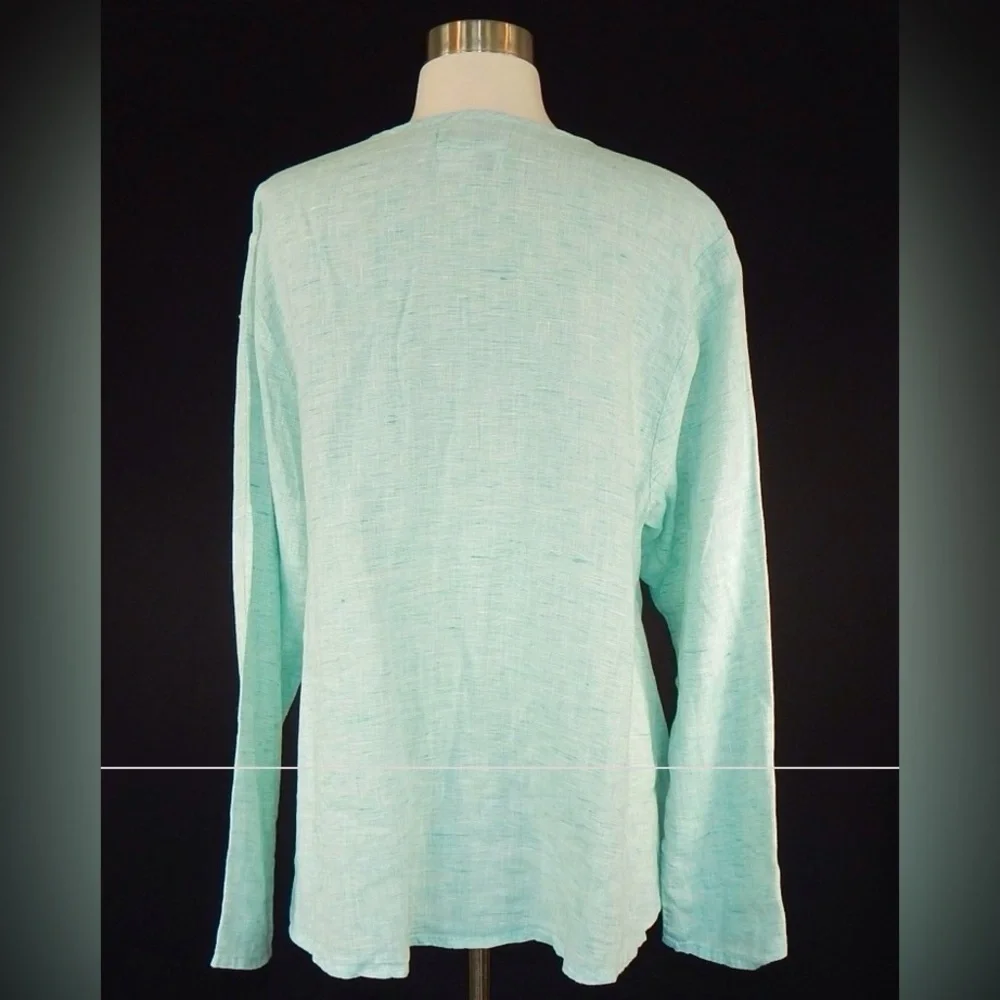 Flax Tie Front top, Medium